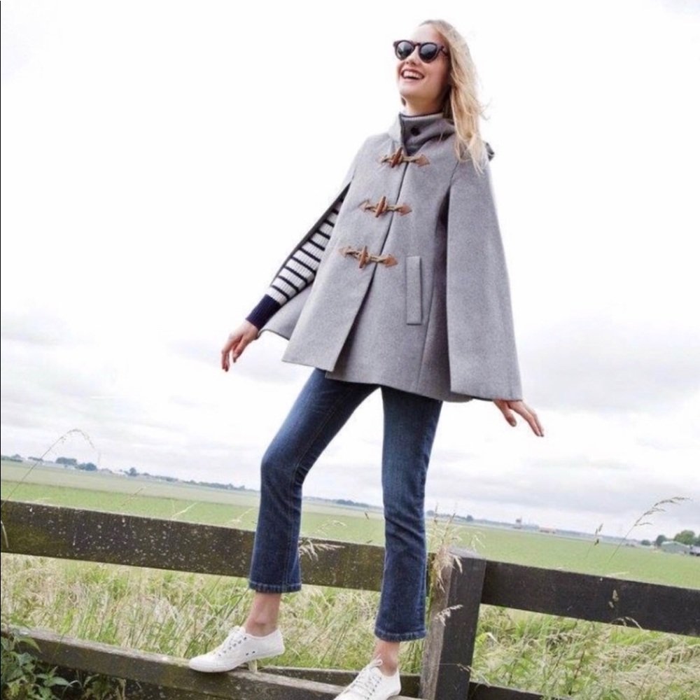 Jcrew wool cape coat